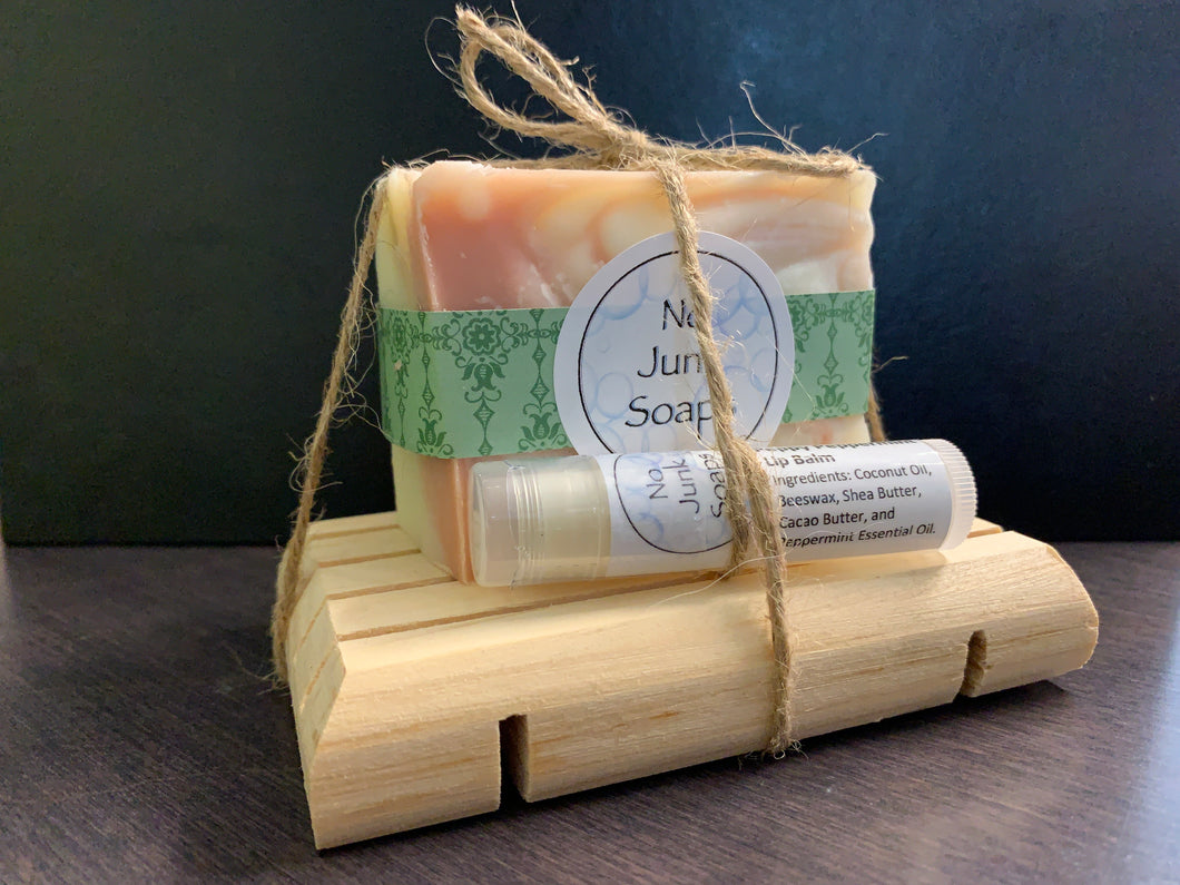 Gift Set - 1 Soap, Soap Dish & Lip Balm